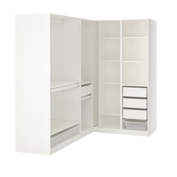 PAX wardrobe: modern, sleek with multiple storage compartments.