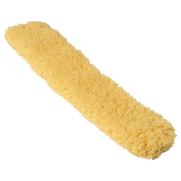 Yellow recycled microfiber duster cover for dusting