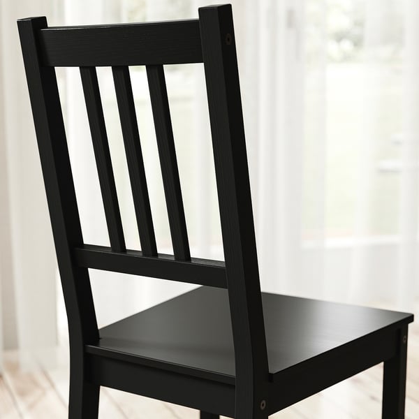 PINNTORP Chair, black stained/pine
