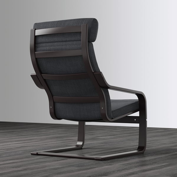 Modern armchair with curved bentwood frame and cushioned seat, providing neck support. Ideal for relaxing.