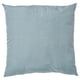 A square PROFETBLOMMA throw pillow in grey-blue with a subtle wave pattern, made from 100% recycled polyester.