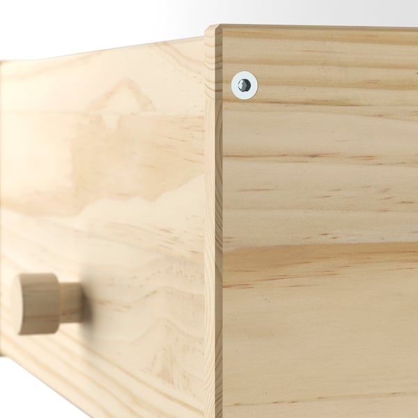 RAGGBERG Coat rack with shelf, pine, 40x21x17 cm