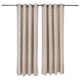 REVLUMMER tan curtains, 100% polyester, eyelet heading, privacy & light blocking.