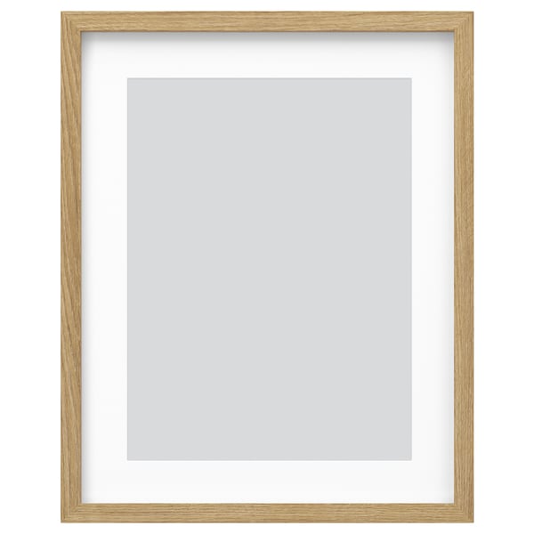 Empty light wood photo frame, perfect for custom pictures.