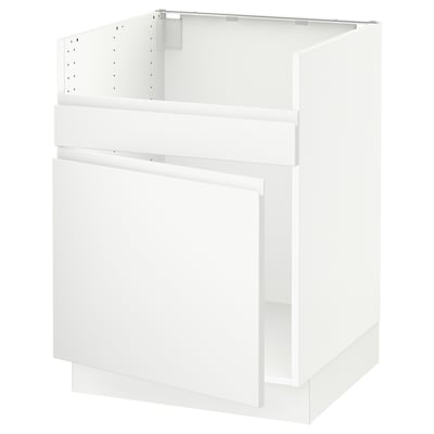SEKTION white cabinet, minimalist design, modern kitchen storage.
