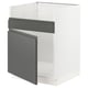 SEKTION kitchen cabinet in dark grey with sleek, handleless design featuring modern, sturdy construction.