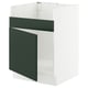 SEKTION kitchen cabinet with dark green havstorp fronts, modern style.