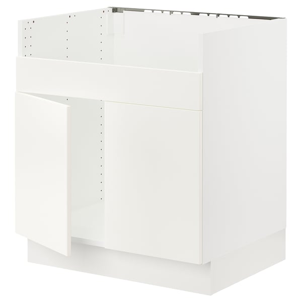 Ikea SEKTION white modern cabinet unit with flat doors.