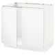SEKTION white kitchen cabinet, modern minimalist design with integrated handles.