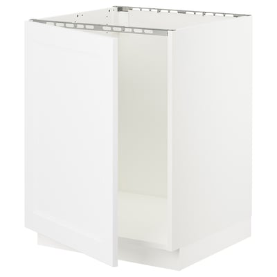 A white SEKTION kitchen cabinet with a sleek design, featuring a sturdy frame and modern aesthetics.