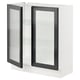 SEKTION kitchen cabinet with black framed glass doors, modern design.