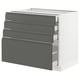 Dark grey ikea SEKTION kitchen unit, modern design with multiple drawers.