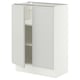 SEKTION Base cabinet with shelves/2 doors, white/Aspudden light grey, 61x37x76 cm