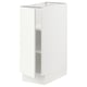 A white ikea SEKTION kitchen cabinet with a single door and adjustable shelves.