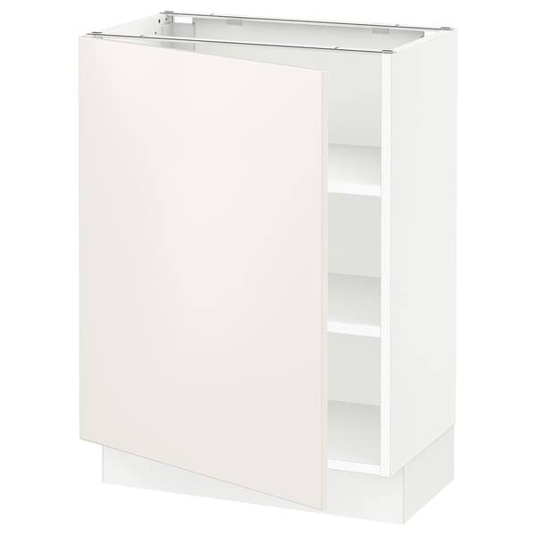 SEKTION white kitchen cabinet, sleek modern design, adjustable shelves, high gloss finish.