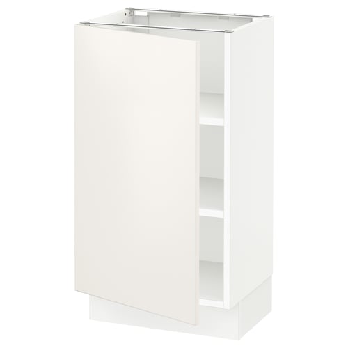 SEKTION: white kitchen cabinet, rectangular, modern design with smooth lines.