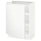 SEKTION white kitchen cabinet with minimalist design, featuring matte finish and adjustable shelves.