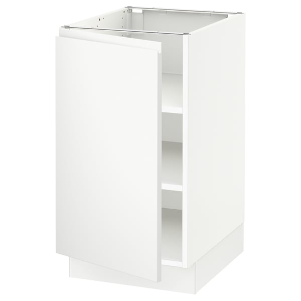 SEKTION white kitchen cabinet, modern, minimalist, adjustable shelves, elegant design.