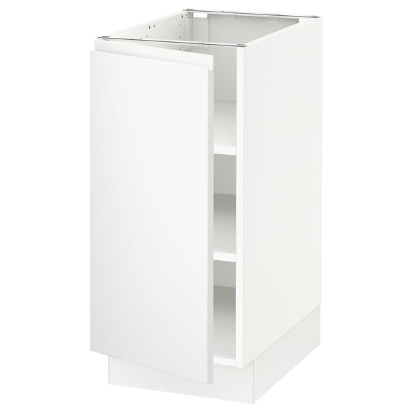 SEKTION kitchen cabinet, white, modern minimalist, rectangular, with adjustable shelves.