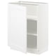 White SEKTION kitchen cabinet with one visible shelf, sleek and minimalist design.