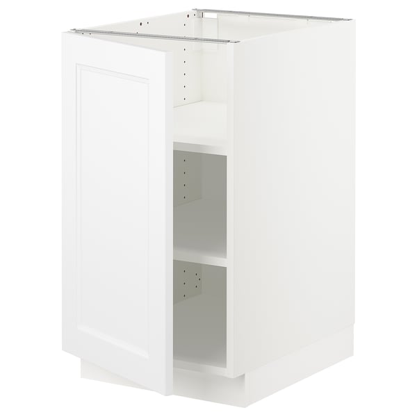 SEKTION white kitchen cabinet, rectangular, adjustable shelves, left-right door mount.