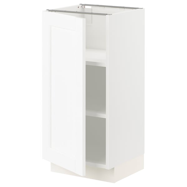 SEKTION white kitchen cabinet, modern design with adjustable shelves, sturdy construction.