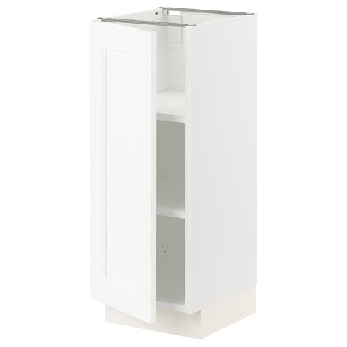SEKTION white cabinet, sleek design with adjustable shelves.
