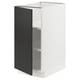 SEKTION kitchen cabinet in white and black. Matt black door with snap hinges, adjustable shelves, sturdy frame.