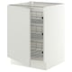 SEKTION Base cabinet with wire baskets, white/Aspudden light grey, 61x61x76 cm