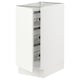 White SEKTION kitchen cabinet, metal shelves.