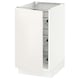 SEKTION white cabinet, modern design, wire shelves, smooth door.