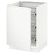 White SEKTION kitchen cabinet, 3 shelves, modern minimalist design.