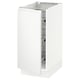 SEKTION white kitchen cabinet with pull-out baskets, sleek design.