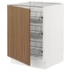 Open kitchen cabinet, white and wood, five shelves, sleek modern design.