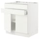 White kitchen cabinet, SEKTION series, with one adjustable shelf, smooth strong design.