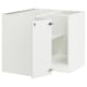 White SEKTION kitchen corner cabinet, modern, square, particleboard.
