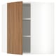 SEKTION walnut kitchen cabinet, white, rectangular, sleek design.