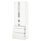 White SEKTION kitchen cabinet, modern design, matte finish, with integrated handles and adjustable shelves.