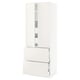 White SEKTION kitchen unit with smooth drawers and cabinet.