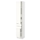 SEKTION white kitchen cabinet, sleek design, adjustable shelves, stainless steel hinges.