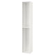 White SEKTION kitchen cabinet, tall and narrow with one shelf, modern design.