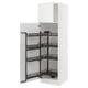 Modern white kitchen cabinet with pull-out shelves.