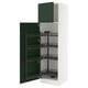 Green SEKTION pull-out cabinet with 3 shelves & white frame.