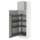 White SEKTION kitchen cabinet with pull-out shelves.