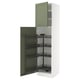 SEKTION kitchen cabinet, grey-green, tall rectangle with three visible pull-out shelves.