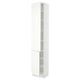 This is an a white SEKTION kitchen cabinet with adjustable shelves. The modern design sleek, clean lines and is made of particleboard and plastic.