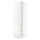 White high gloss kitchen cabinet with adjustable shelves.