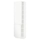 SEKTION white kitchen cabinet with hidden handles, adjustable shelves, and gentle door close.