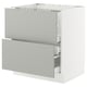 SEKTION kitchen unit, light grey, square, modern, with drawers.