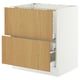 SEKTION kitchen cabinet in white with oak drawers. Smooth, soft-close drawers, sturdy, modern design.